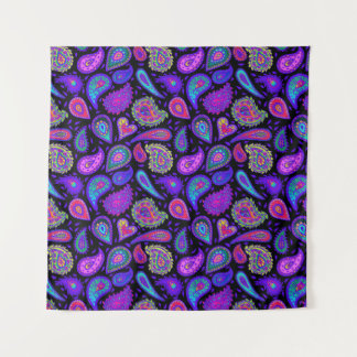 Perfect Paarse Paisley  Wandkleed