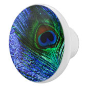 Perfect Paarse Peacock Keramische Knop (Rechts)
