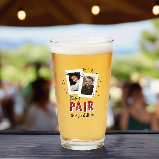 Perfect Pair Casino Theme Couples Foto Favor Glas