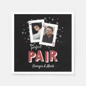 Perfect Pair Casino Theme Couples Photo Servet (Voorkant)