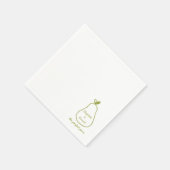 Perfect Pair - Chic Pear Illustration Schattigee b Servet (Hoek)