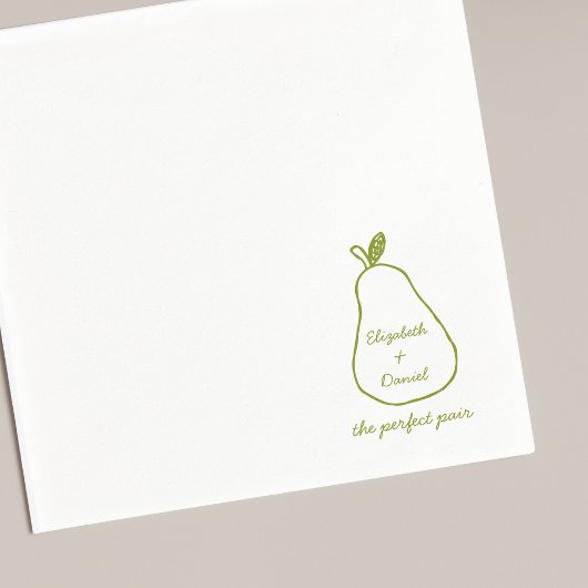 Perfect Pair - Chic Pear Illustration Schattigee b Servet