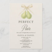 Perfect Pair Coquette Bow Couples Shower Kaart (Voorkant)