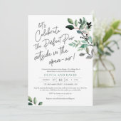 Perfect Pair Couples Douche Uitnodiging - Groen (Staand voorkant)