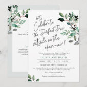 Perfect Pair Couples Douche Uitnodiging - Groen (Voorkant / Achterkant)