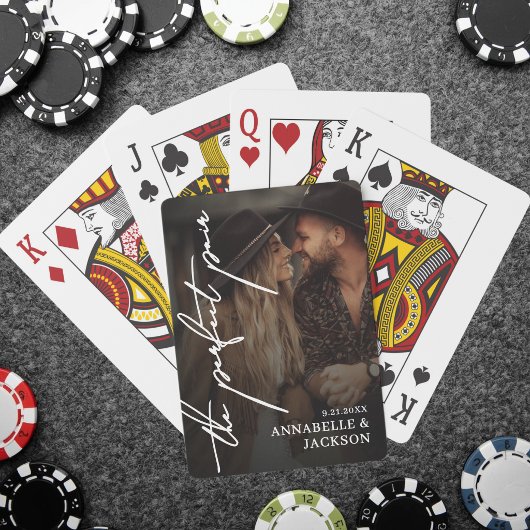 Perfect Pair Foto Huwelijksgunst Pokerkaarten