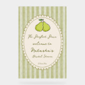 Perfect pair pear bridal shower welcome sign (Recto)