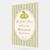 Perfect pair pear bridal shower welcome sign (Angle)