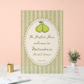 Perfect pair pear bridal shower welcome sign (Mariage)