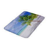 Perfect palm Tree Tropical Island Beach Badmat (Gekanteld)