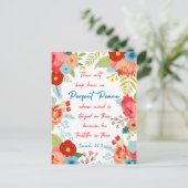 Perfect Peace Floral Design Isaiah 26:3 KJV  Briefkaart (Staand voorkant)