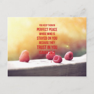 Perfect Peace Isaiah 26:3 Briefkaart