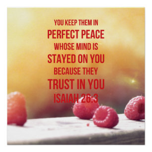 Perfect Peace Isaiah 26:3 Perfect Poster