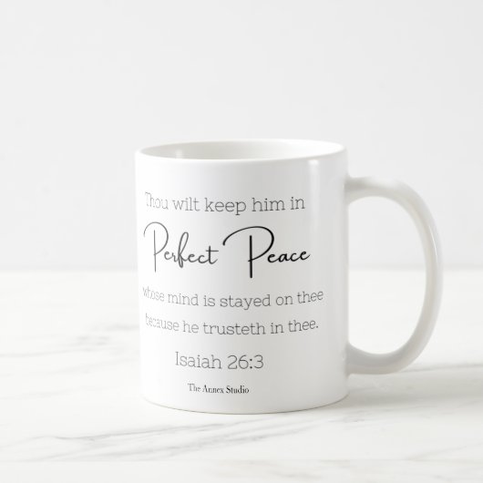 Perfect Peace Mug Isaïe 26:3 (Droite)