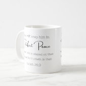 Perfect Peace Mug Isaïe 26:3 (Devant gauche)