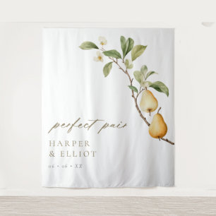 Perfect Pear Couples Douche Foto achtergrond Wandkleed