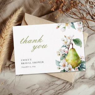 Perfect Pear Floral Vrijgezellenfeest Bedankkaart