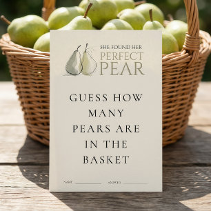 Perfect Pear Hoeveel Bruidsfeest Spelkaart Kaart