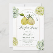 Perfect Pear Pair Green Hydrangea Bridal Shower Kaart (Voorkant)