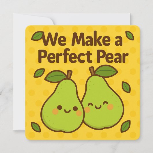 Perfect Pear Pun Wenskaart Feestdagenkaart (Voorkant)
