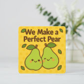 Perfect Pear Pun Wenskaart Feestdagenkaart (Staand voorkant)