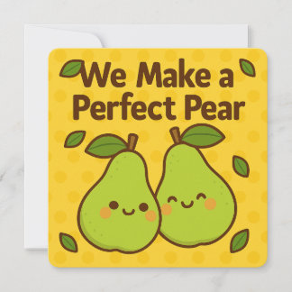 Perfect Pear Pun Wenskaart Feestdagenkaart