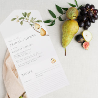 Perfect Pear Vrijgezellenfeest Recept Kaart Scheur