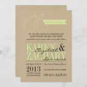 Perfect Pear Wedding Invitation Kaart (Voorkant / Achterkant)
