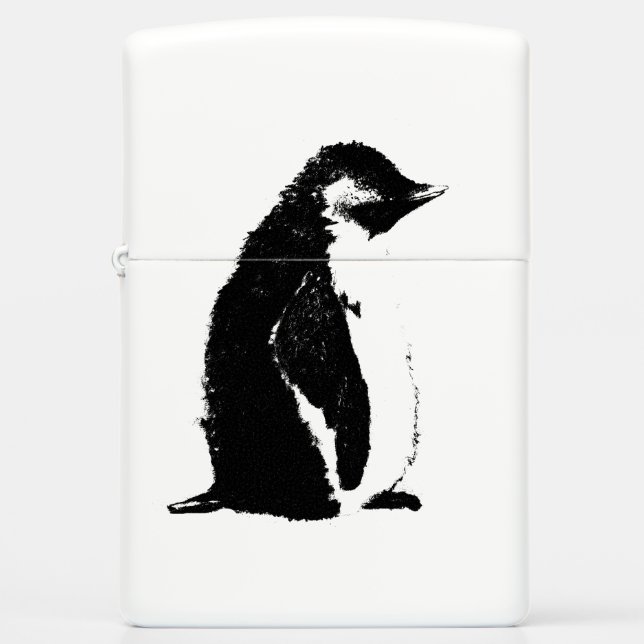 Perfect Penguin Matte Zippo Lighter (Voorkant)