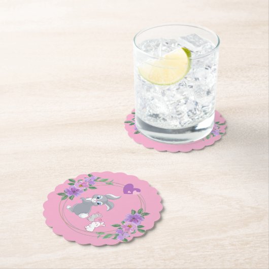 Perfect Pink Easter Bunny with Babies Kartonnen Onderzetters (Insitu)