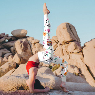 Perfect Playful: Kawaii Cat Garden Pattern Leggings