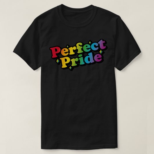Perfect Pride Retro Typografie Ontwerp T-shirt (Design voorkant)
