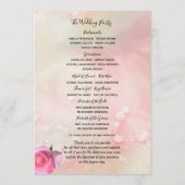 Perfect Rose Roses Programme de mariage (Dos)