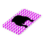 Perfect roze Chevron met Engelse Bulldog Shadow Magneet (Linkerzijde)