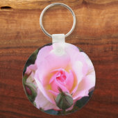 Perfect roze Engels Roos Sleutelhanger (Achterkant)