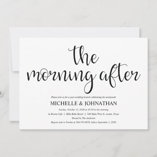 Perfect Rustic Post Wedding Brunch Invites Kaart (Voorkant)