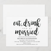 Perfect rustieke bruiloft repetitie diner uitnodig kaart (Voorkant / Achterkant)