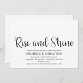 Perfect rustieke post bruiloft brunch uitnodiginge kaart (Voorkant / Achterkant)