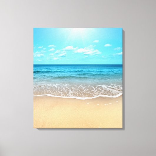 Perfect Sandy Beach Canvas Afdruk (Voorkant)
