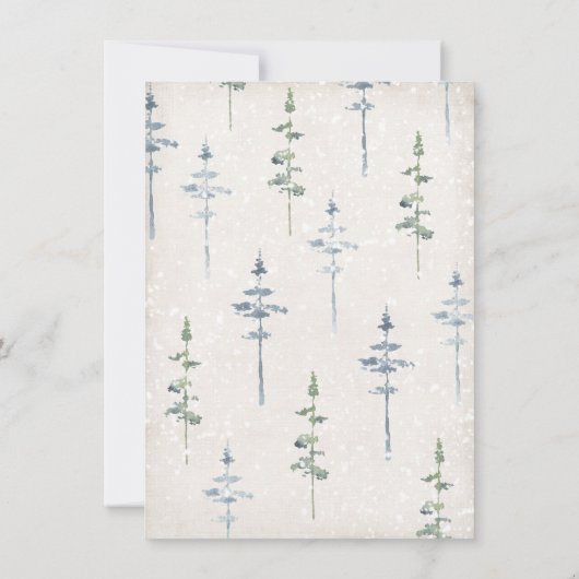 Perfect Sneeuwwoud Uitnodigingen (Achterkant)