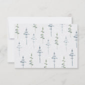 Perfect Snow Forest Wedding RSVP antwoordkaarten (Achterkant)