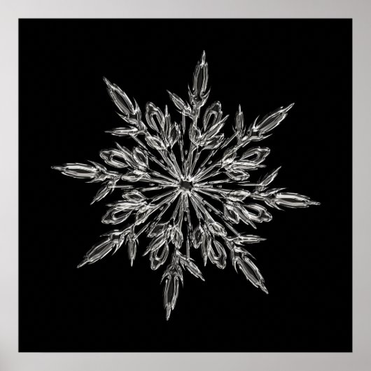 Perfect Snowflake voor de kerstfeestdag Poster (Voorkant)