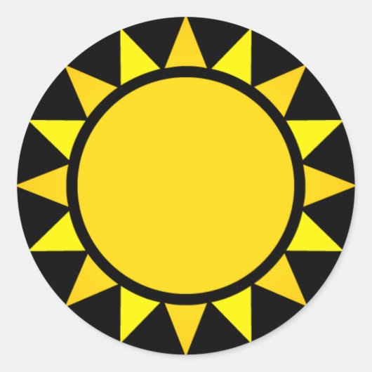 Perfect Sun Emoji Ronde Sticker (Voorkant)