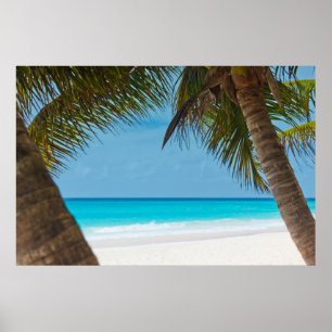 Perfect tropisch paradise strand poster
