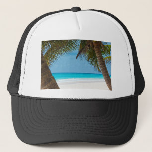Perfect tropisch paradise strand trucker pet