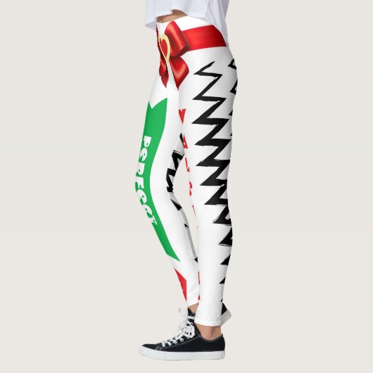 Perfect Valentijn Gift Custom Bow en Heart Design Leggings (Links)