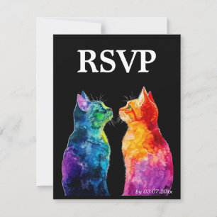 🌈 Perfect van jou: een regenboogliefde RSVP Kaartje