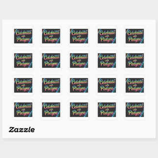 Perfect verkeerd uitgelijnde kerststicker 1 vierkante sticker