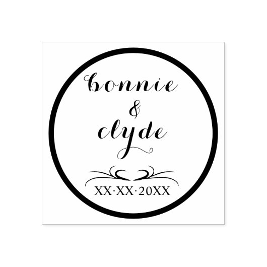 Perfect voor bruiloften - Romantische 2 "x 2" hout Rubberstempel (Afrduk)