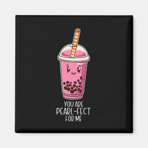 Perfect voor mij boba parelthee drink kawaii zwart magneet